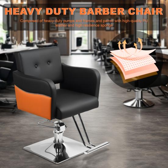 Styling Chair Hair Salon Chair, Stylist with Heavy Duty Hydraulic Pump, 360 Degrees Rolling Swivel Hairdressing Beauty Equipment, Max Load Weight 330