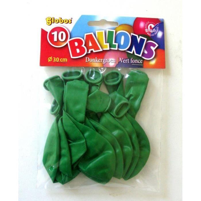 Lot de 10 ballons 'Globos 'Vert Foncé