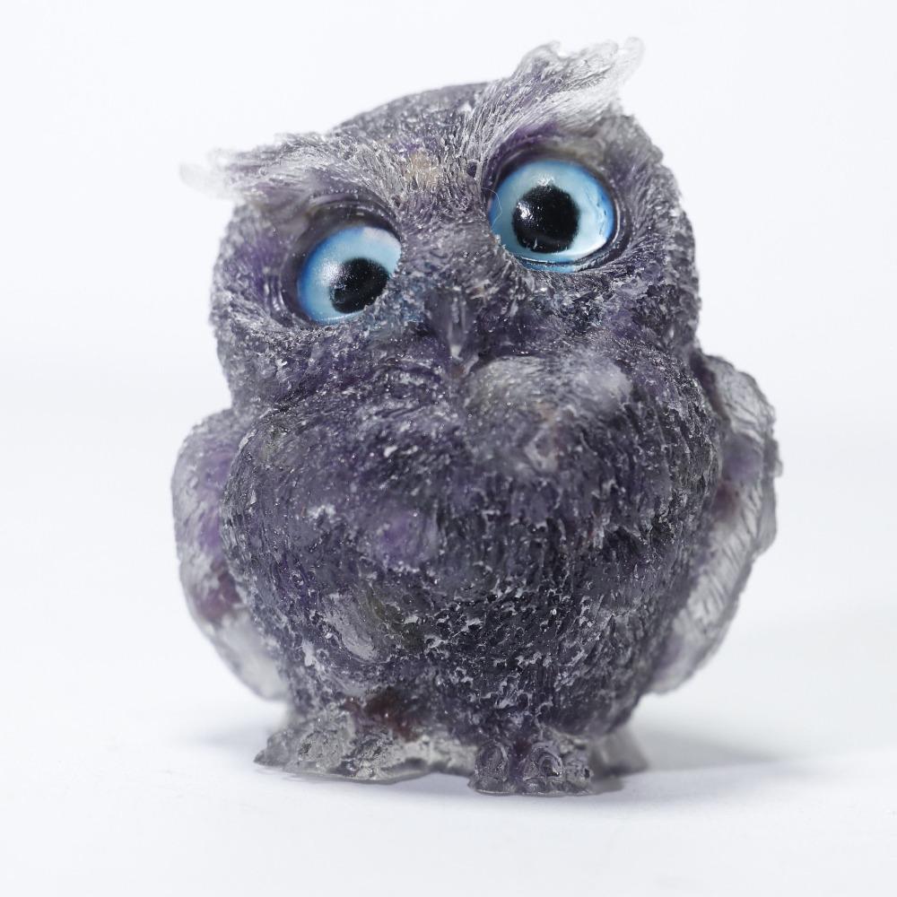 Cute Owl Crystal Gravel Home Ornaments Handicrafts Decorative Gifts Home Ornaments
