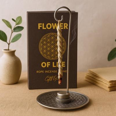 Rope Incense Burner Set 10-Pack Flower of Life