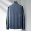 Men's Plus Size Striped Brushed Long Sleeve Casual Shirt