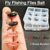 Fly Fishing Flies 18Pcs-2 Boxs Bundle 3 Different Styles Wet Flies Bait for Catching Fish Like Trout/Bass Etc In Fresh Water