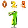Premium Self Inflating 16 Inch Foil Number Balloon Happy Birthday Large Animal Design