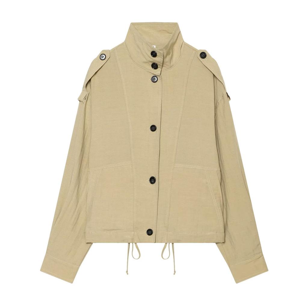 New, hemp light texture bomber jacket 0677216