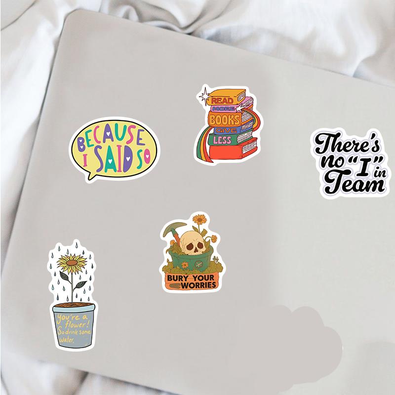 50PCS Sarcastic Sticker Aesthetic Kawaii Scrapbook Graffiti Decoration Laptop Luggage Phone Skateboard Waterproof DIY Sticker