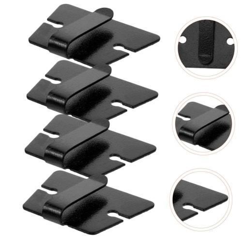 NOLITOY 4-Piece Car Microphone Hanging Hooks, Hanging Hooks for Car Radios, Microphone/Radio Hanger, Fixed Mounting Stand, Plastic, Car Storage, Light