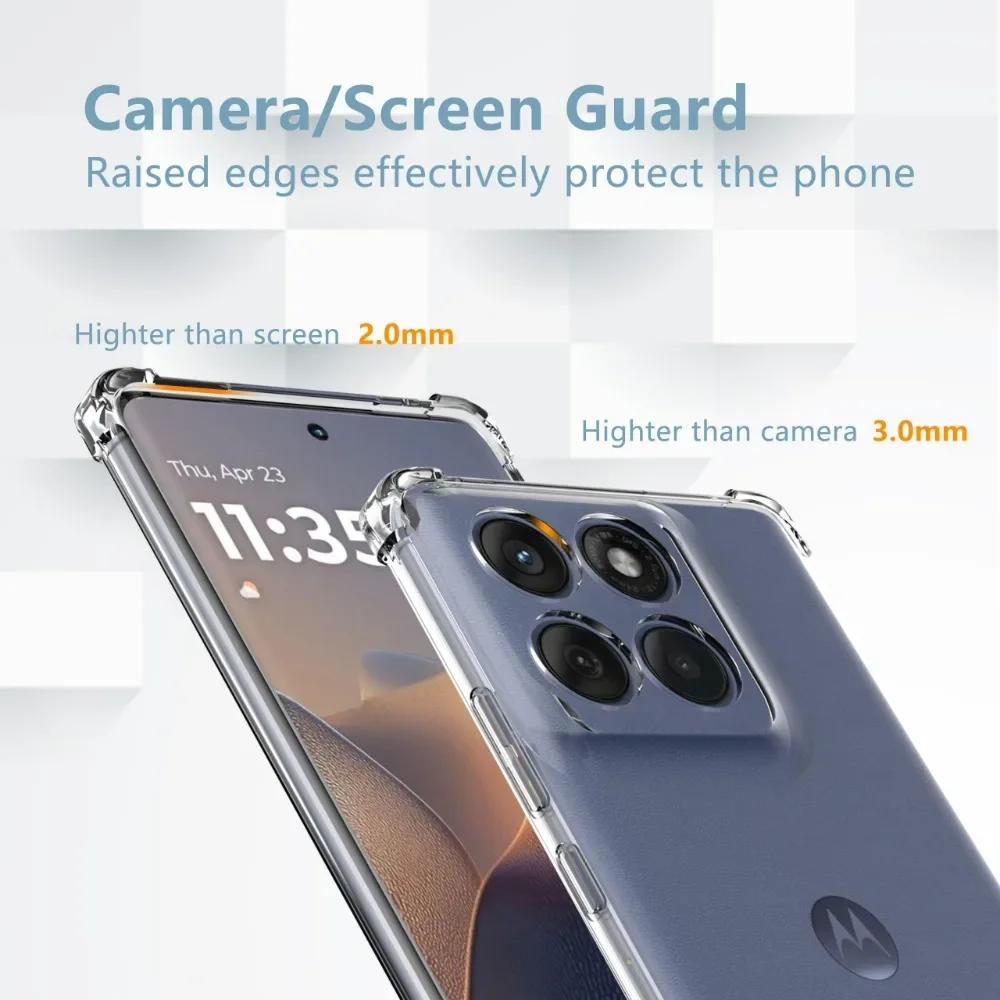 Funda Protectora Completa EUCAGR con Airbags Amortiguadores para Motorola Edge 70 60 50 Fusion edge 50 Pro Neo Fundas de Silicona TPU Suave