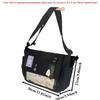 Y2K Japanische Harajuku Schultaschen für Teenager-Mädchen Transparent Itabag Umhängetasche DIY Abzeichen Displayplatte Ita-Tasche