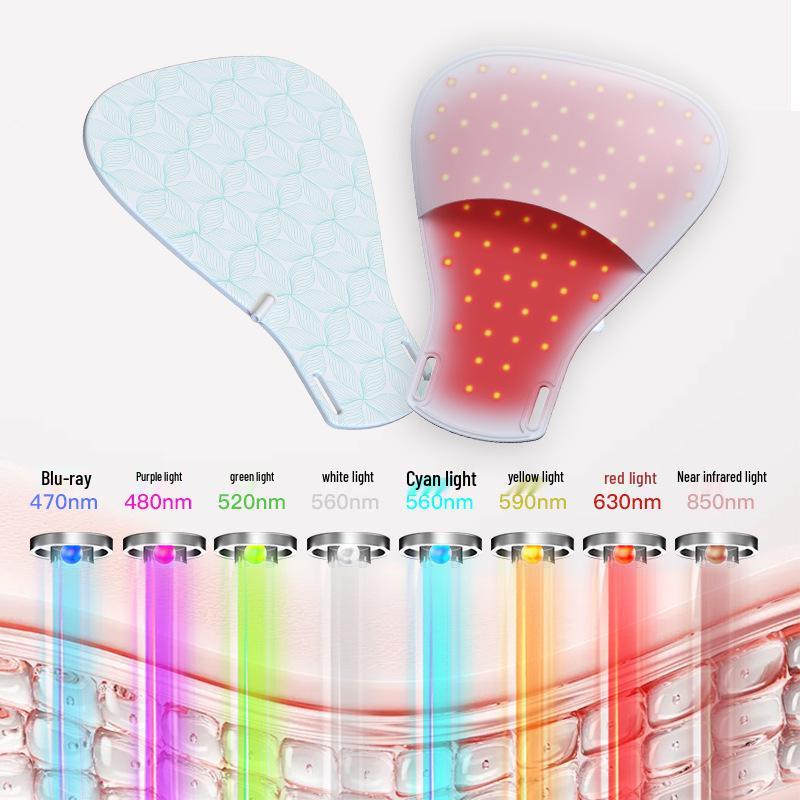 LED Silicone Handheld Beauty Device for Skin Rejuvenation with Colored Light Therapy 2025 - Phototherapy Household Spectrometer.
