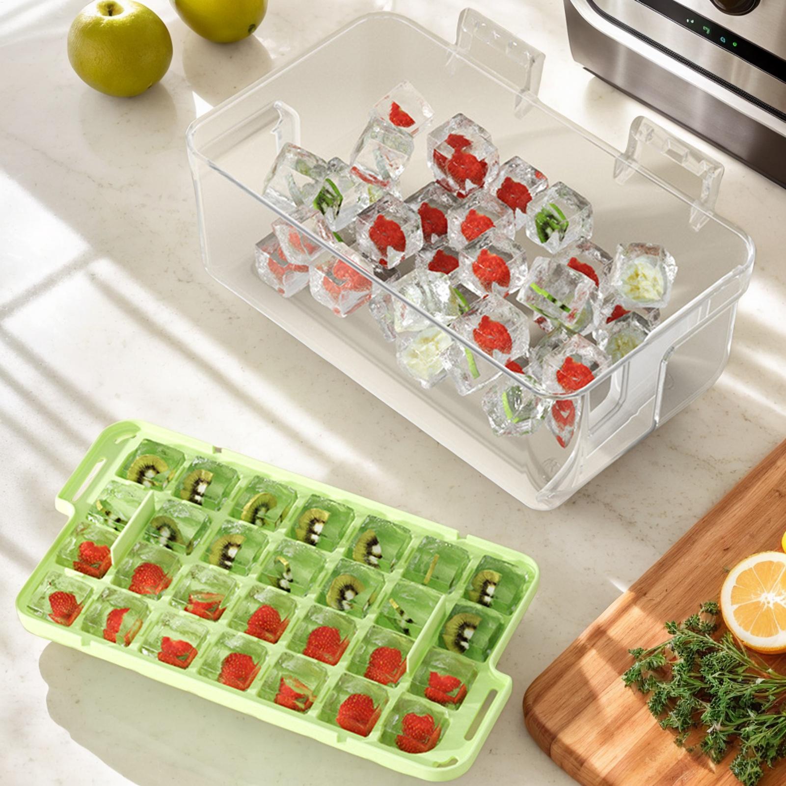 

Формы для льда с легким извлечением, двухслойный инструмент для изготовления кубиков со специальным контейнером, кухонный гаджет для коктейлей, чая, кофе, виски, напитков, дома China Mainland