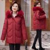 In the elderly mother winter short down cotton jacket grandma winter velvet thickened hooded elderly clothes