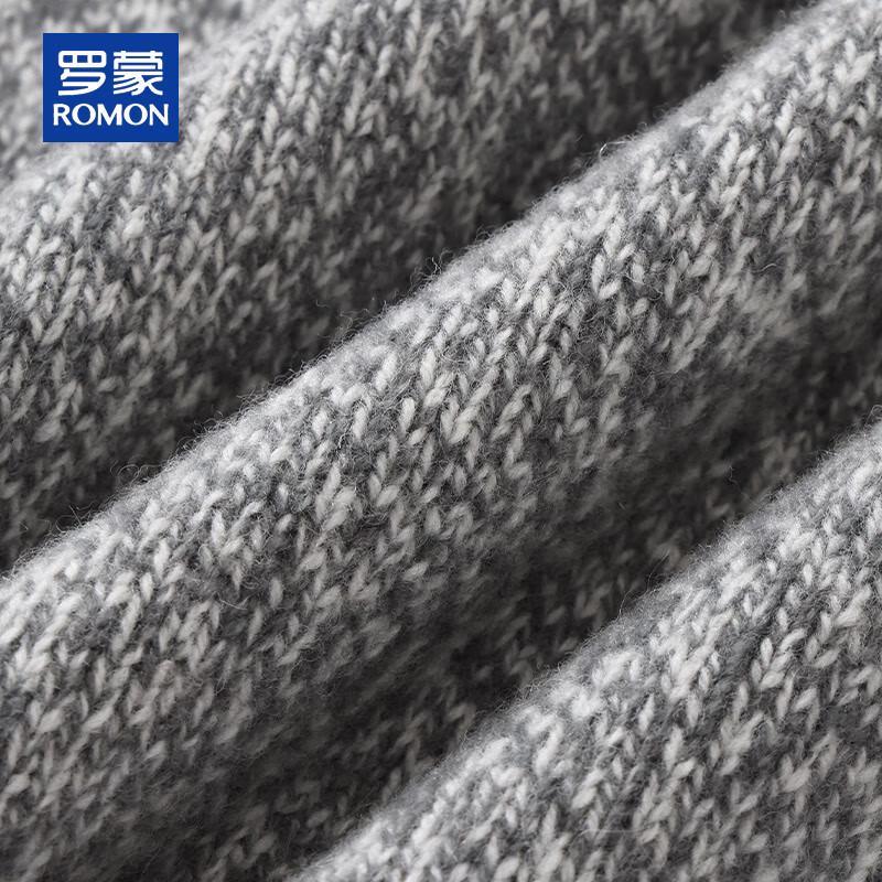 ROMON Men's Thick Warm Pure Wool Half-Zip Sweater