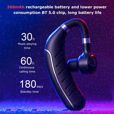 FC1 Business Cuffie Bluetooth 5.0 Cuffie wireless Auricolari con gancio auricolare Cancellazione del rumore Vivavoce con microfono Trasmissione vocale 