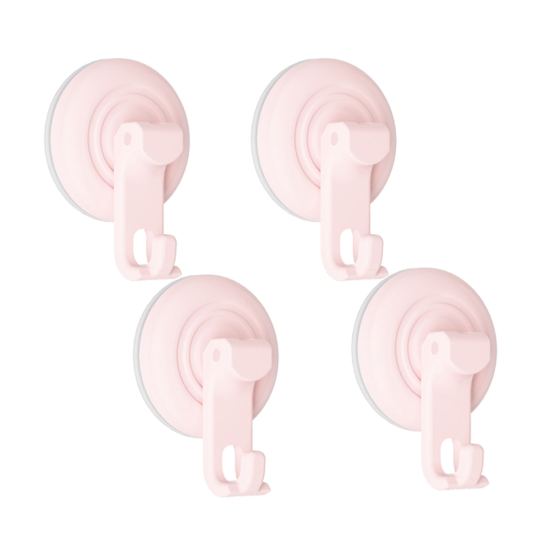 

4 шт. крючки на присосках держатели для полотенец прочные несущие быстро устанавливаемые многоцелевые розовый