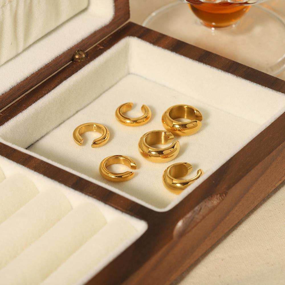 Simple Ear Bone Clip 18K Gold Plated Ear Clip Stainless Steel Premium Earrings Women