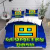 3D Geometry Dash Yatak Takımları Yorgan Yatak Örtüsü Yorgan Kılıfı Yastık Kılıfı Setleri Yatak Odası Dekorasyonu Ev Tekstili Alet