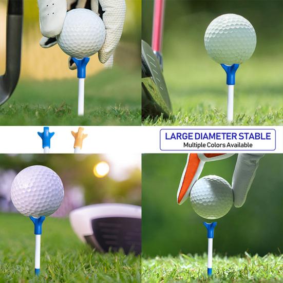 15Pcs 84MM Golf Tee Sharp Tip Plastic Golf Ball Holder Golf Training Aid Driving Range Indoor Outdoor Golf Spike Set Golf Accessories Golfer Gifts
