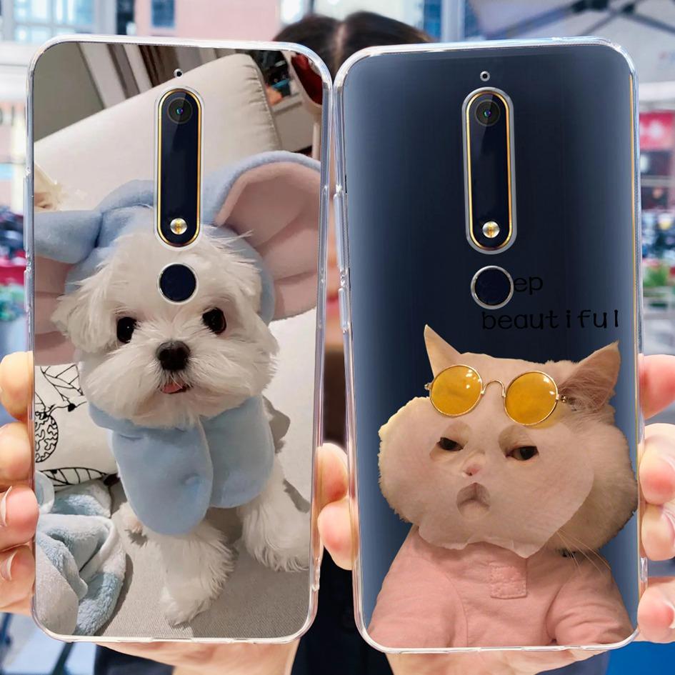For Nokia 6 2018 Case Fashion Flower Soft Silicone Bumper For Nokia 6.1 Cover TA-1043 TA-1045 TA-1054 TA-1050 TA-1068 Phone Case