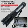 30W P50 COB Strong Light Flashlight Portable Rechargeable Bright Household LED Lamp Built In Battery with Power Display