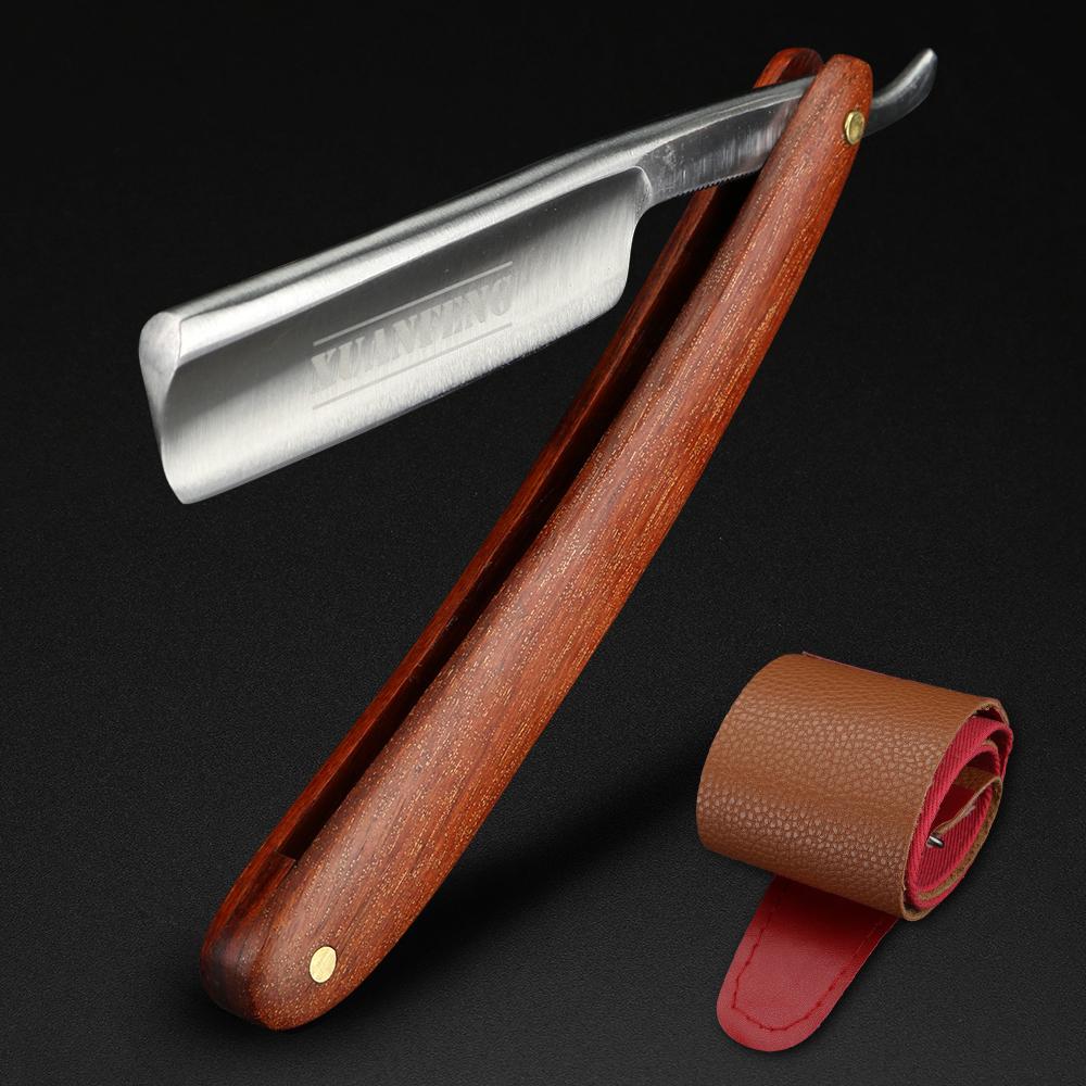 Rosewood Handle Folding Razor 9cr18 Steel High Hardness Sharp Straight Razor Men's Razor