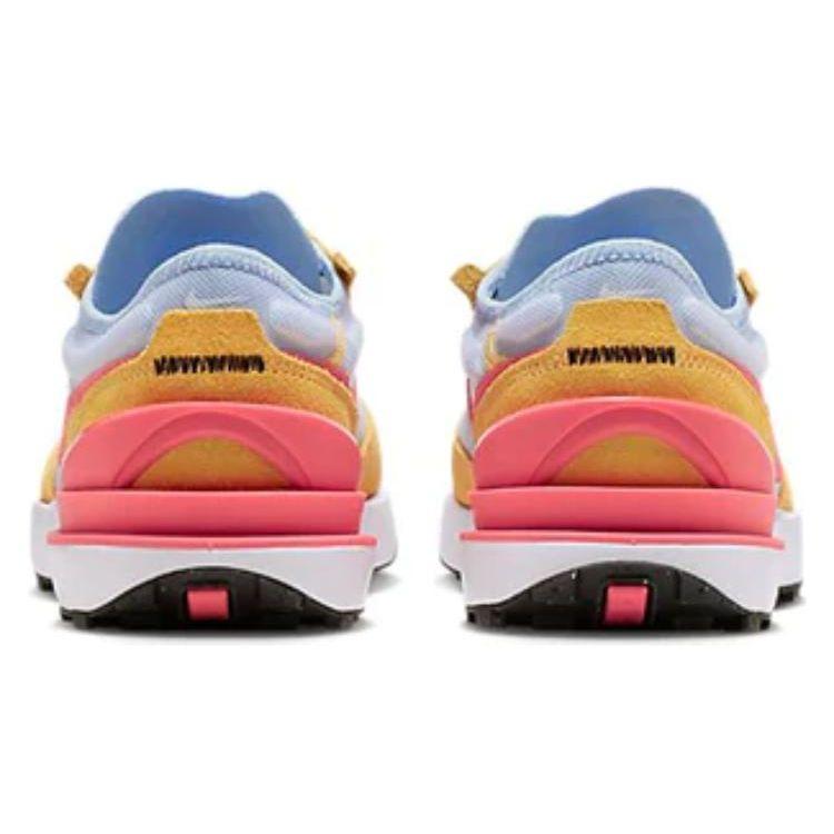 Nike Waffle One Lace-Up Non-Slip Shock Absorbing Low-Top Casual Shoes Kids sneaker Orange White DC0481-700