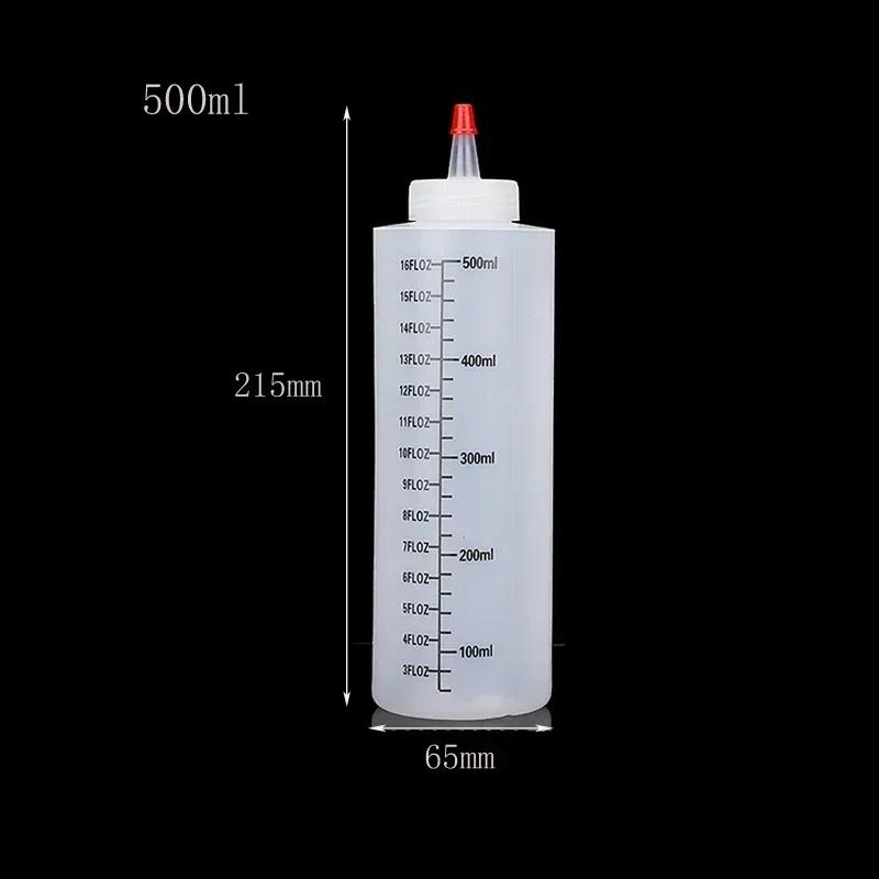5Pcs 120-1000ml Plastic Sauce Squeeze Bottle Multipurpose Squirt Bottles Condiment Container For BBQ Oil Salad Dressing Kitchen