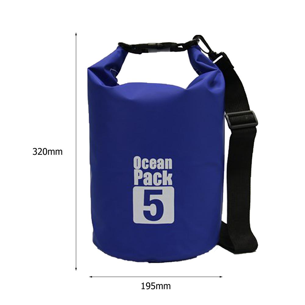 2L 3L 5L 10L 15L Wasserdichter Trockensack Schwimmtasche Faltbarer Strandaufbewahrungsrucksack Kajakfahren Rafting Flusstrekking Schwimmender Wassersack