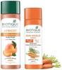 Biotique Bio Crema Solare Viso e Corpo alla Carota Spf 40 Protezione Solare Uva/Uvb Per Tutti i Tipi di Pelle Al Sole, 120ml e Bagnoschiuma Rinfrescante Bio all'Albicocca, 190ml