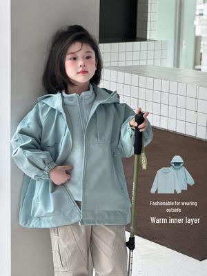 Mädchen Herbst Fleecejacke 2024: Warmer, dicker und stylischer Kinderbekleidungs-Top