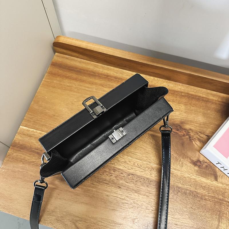 Solid Minimalism Sling Bag Unisex Streetwear Persality Box Bags for Men Suitcase Shape Crossbody Bag Shoulder Messenger Bags