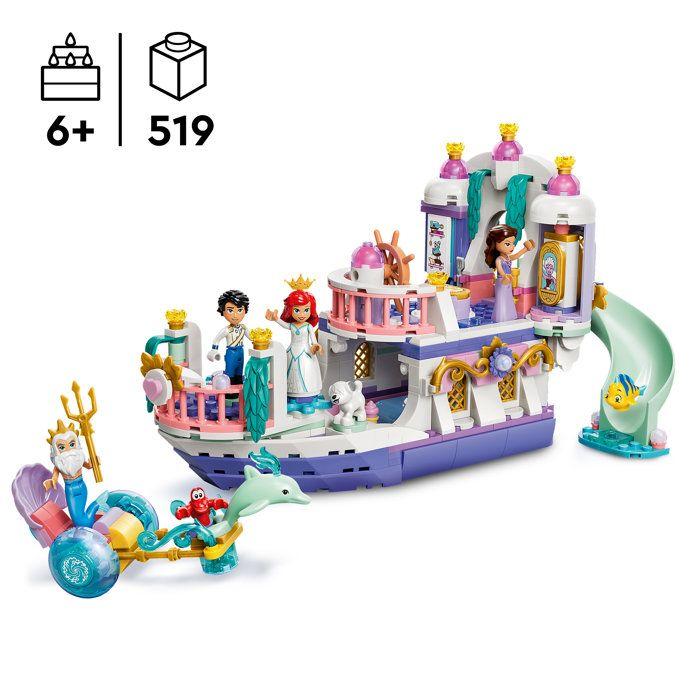 LEGO | Disney Princess 43299 Le Bateau du Mariage Royal d'Ariel - Jouet des 6 ans - Déco