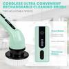 Electric Rechargeable Spin Scrubber with 9 Replaceable Heads Adjustable Extension Rod and Gloves for Cleaning