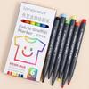6pcs Fabric Graffiti Marker Pens Set Washable & Reusable Drawing for Cotton Canvas Linen DIY Paint School