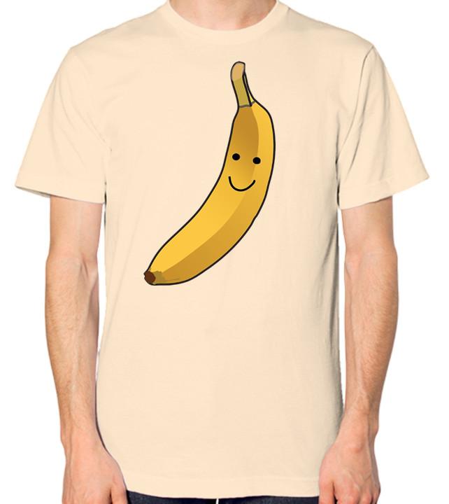 Smiling Banana T-Shirt Men Women Unisex Funny Cool Fruit Lover Top S разноцветный