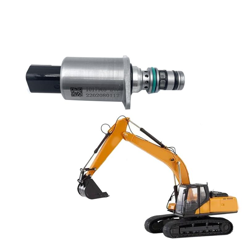 24V Proportional Solenoid Valve 1017969 For LOVOL Sany SY215 SY325 Excavator Hydraulic Pump Valve