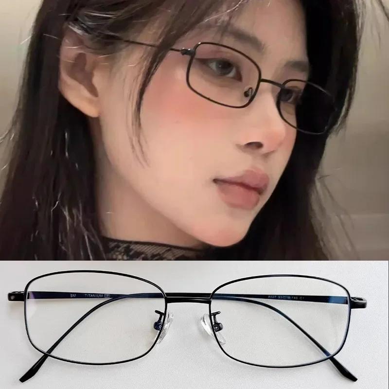 

Y2K Vintage Black Silver Metal Eyeglasses Fashion Clear Reading Glasses Blue Light Blocking Sweet Cool Girls Eyewear Accessories чёрный