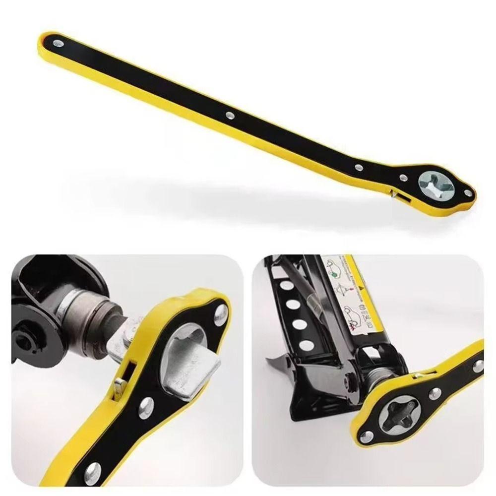 360° Rotation Labor-saving Jack Long Handle Scissor Jack Labor Saving Car Repair Tool Garage Use