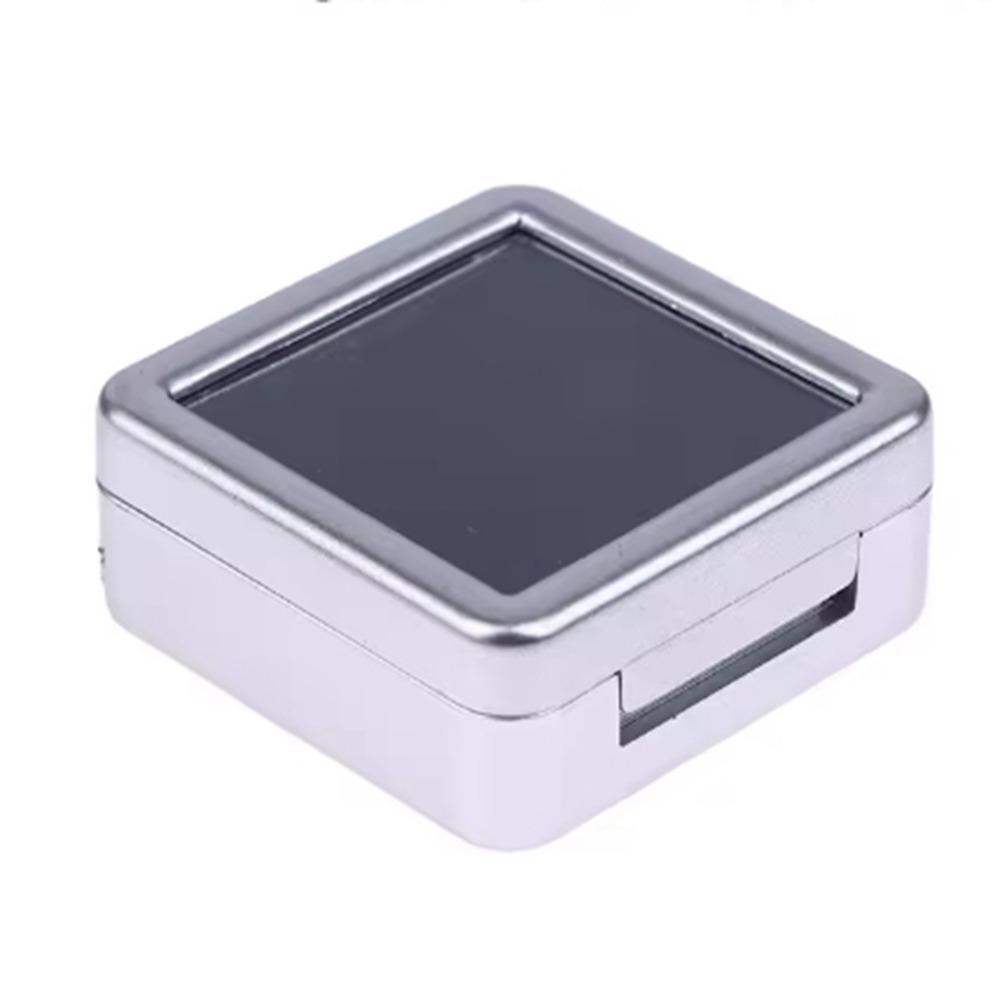 Transparent Gemstone Holder Flip Lid Crystal Display Case Packaging Jewelry Show Jewelry
