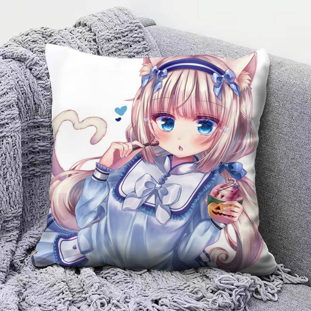 

Nekopara Anime Girl Game Home Sofa Cushion Covers and Aecorative Custom Pillow Covers 30x30 cm