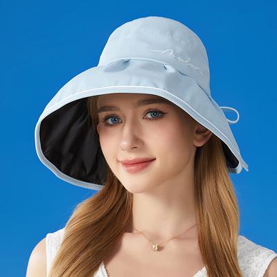 New Women's Summer Sunscreen Breathable Sun Hat Foldable Cycling Sun Hat Outdoor Sports Casual Fashion Large Brimmed Beach Cap