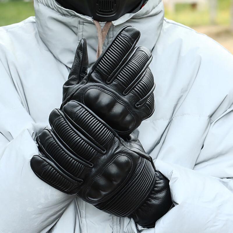 Xi Hong Genuine Sheepskin Touchscreen Riding Gloves L