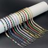 European-American Hip-Hop 4x6mm Zircon Tennis Chain Colorful Fashion Bracelet