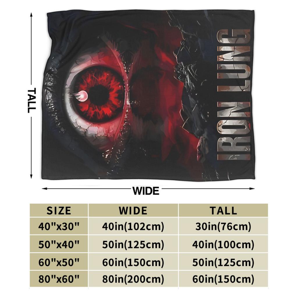 Horror Game Iron Lung Flannel Blanket Winter  Warm Throw Blanket for Girls Boys Outdoor Funny Bedspread Sofa Bed Cover