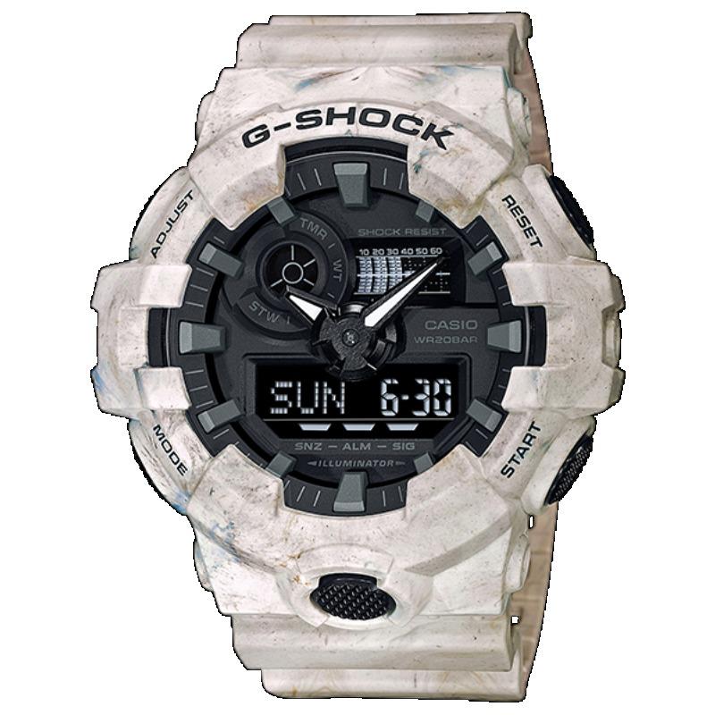 

Casio G-SHOCK Men s Resin 200M Water Resistant Analog Shock Resistant Quartz Watch GA-700WM-5A коричневый