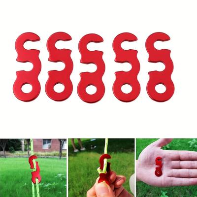 20 Pcs Shelter Tent Aluminium Alloy Wind Rope Anti-Slip Buckle Stopper