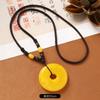 Amber Beeswax Necklace Chicken Oil Yellow No Matter Brand Pixiu Pendant Retro Women's Long Sweater Chain Men's Accessories