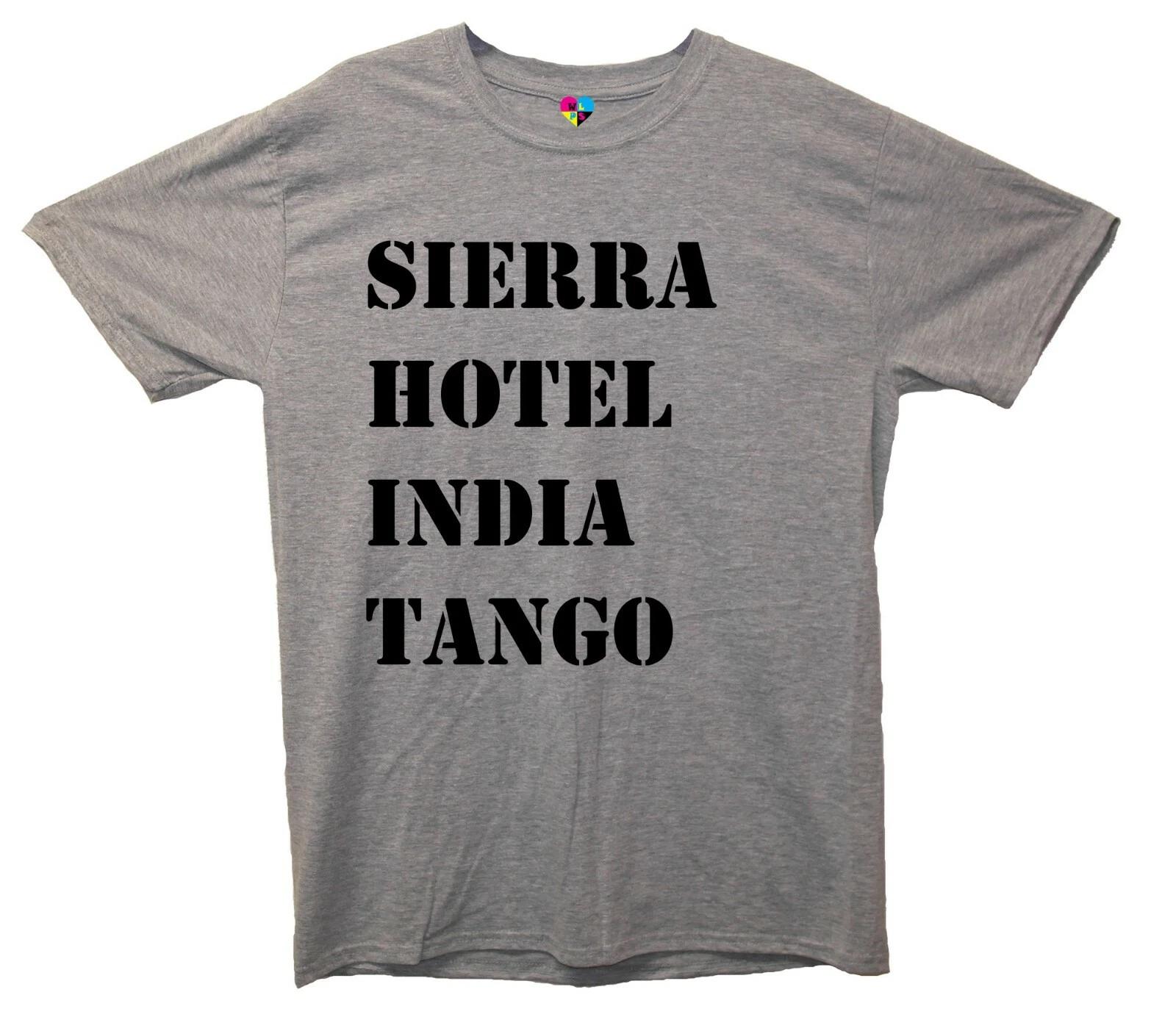 

Sierra Hotel India Tango Funny Printed T-Shirt 2XL
