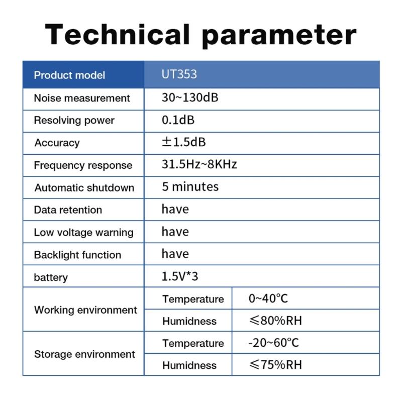 Portable Noise Level Tester Decibel Meter for Household Use for Monitoring Sound Level and Reducing Noise Pollution