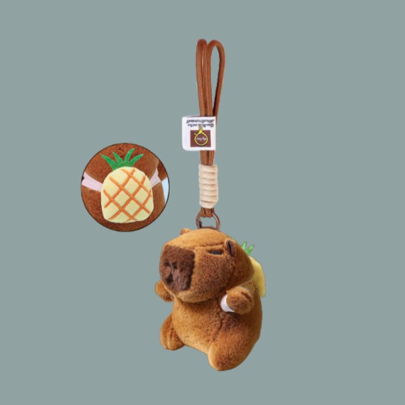 Cute Plush Keychain Small Capybara Pendant Student Bag Pendant Small Gift Boutique