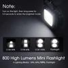 New Mini LED Working Light Multifunctional Glare COB Keychain Light Rechargeable Portable Flashlight Outdoor Camping Light
